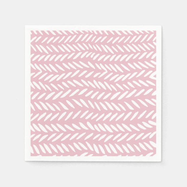 Niedliches Pastellfellentmuster auf rosa Serviette (Vorderseite)