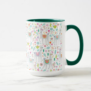 Niedliches Pastelllama-Muster Tasse