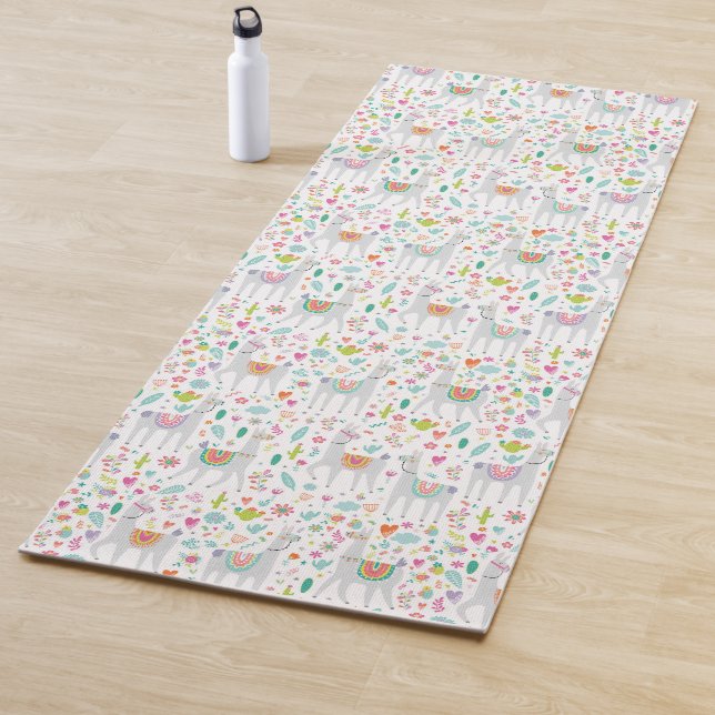 Niedliches Pastelllama-Muster Yogamatte (Beispiel)