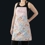 Niedliches, pastellrosa Regenbogenmuster Schürze<br><div class="desc">Niedliche Pastel Pink Rainbow Muster Schürze können Sie personalisieren. Perfekt als Geschenk für Mama, Oma, Tante, Nichte, Mitarbeiter, Bäcker Freund.</div>
