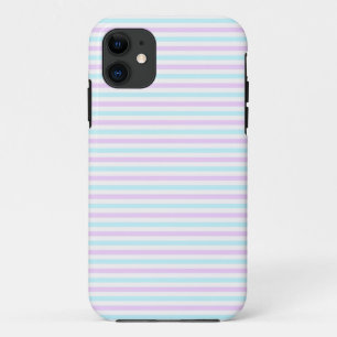 Niedliches Pastellrosa und Aquamarine Streifen Gir Case-Mate iPhone Hülle