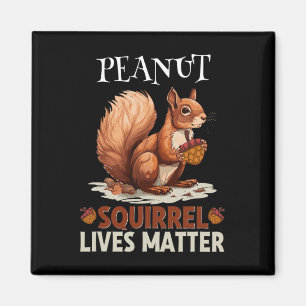 Niedliches Peanut Eichhörnchen lebt Wildtiere Frau Magnet