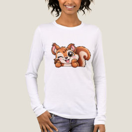Niedliches Peekaboo Eichhörnchen Tri-Blend Shirt