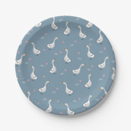 Niedliches Pekin-Duck-Muster Pappteller