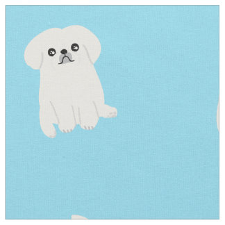 Niedliches Pekingese Druckmuster-Gewebe Stoff