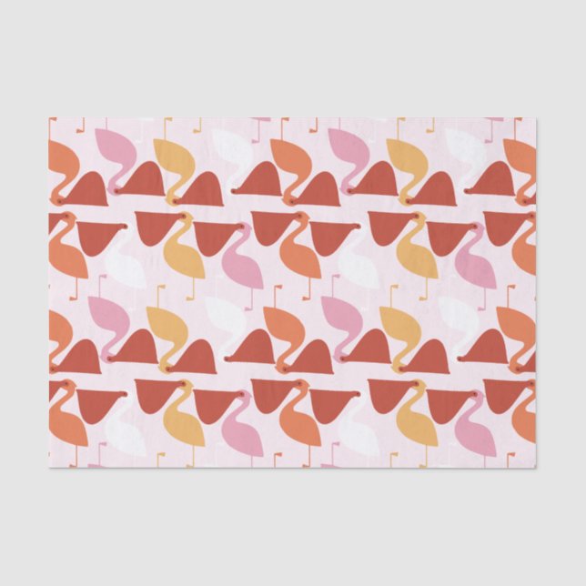 Niedliches Pelican Tissue Paper Seidenpapier (Vorderseite)