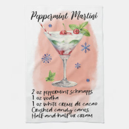 Niedliches Peppermint Martini Weihnachtsgetränk Re Geschirrtuch