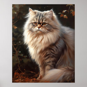 Niedliches Persisches Cat Art Print Poster