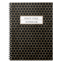 Niedliches Personalisiertes Black Gold Honeycomb B