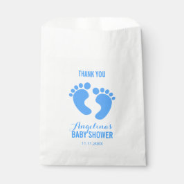 Niedliches Personalisiertes blaues BABY FÜTTERT BO Geschenktütchen