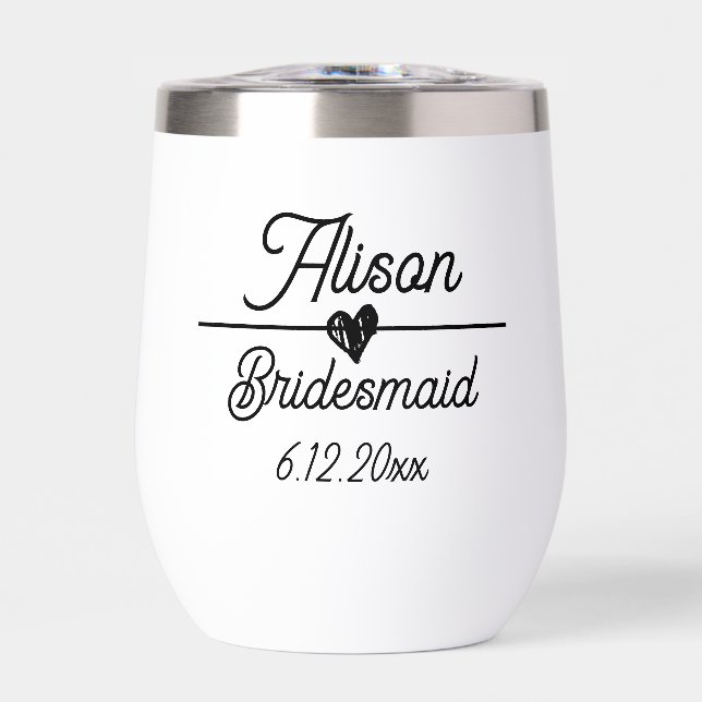 Niedliches Personalisiertes Bridesmaid-Geschenk (Vorderseite)