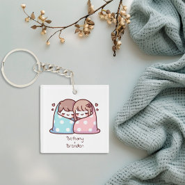 Niedliches Personalisiertes Chibi-Style Snuggle Co Schlüsselanhänger