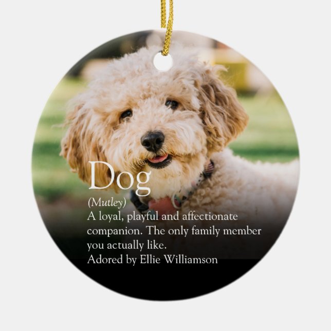 Niedliches Personalisiertes Foto für Hunde Keramik Ornament (Vorne)