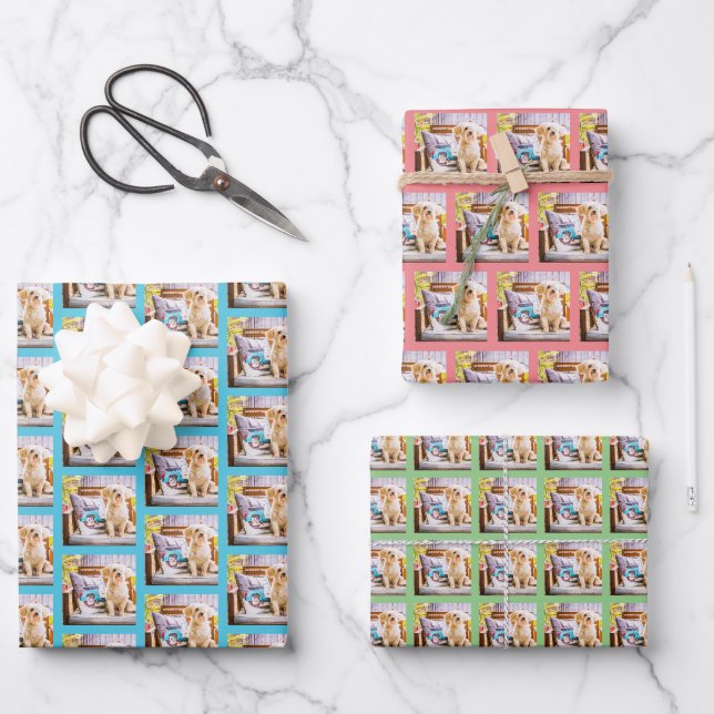 Niedliches Personalisiertes Foto Geschenkpapier Set (Vorderseite)