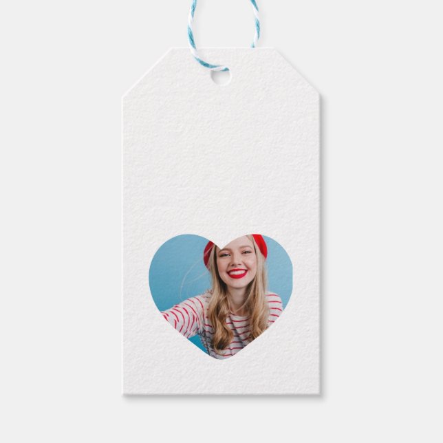 Niedliches personalisiertes Foto Herzlich willkomm Geschenkanhänger (Vorderseite)