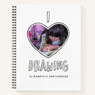 Niedliches Personalisiertes Foto Sketchbook Notizbuch
