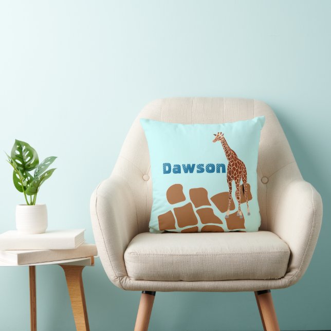 Niedliches Personalisiertes Giraffenkissen Kissen (Stuhl )