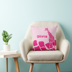 Niedliches Personalisiertes Giraffenkissen Kissen