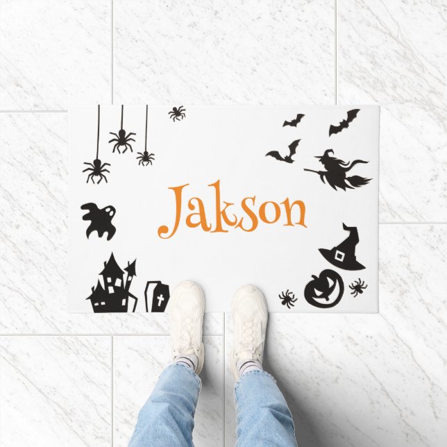 Niedliches Personalisiertes Halloween Doormat - In Fußmatte (Indoor)