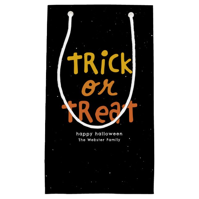Niedliches personalisiertes Halloween-Party auspro Kleine Geschenktüte (Vorderseite)