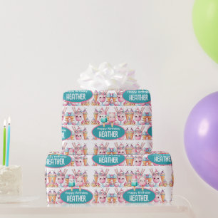Niedliches Personalisiertes IcePop Sommer Geburtst Geschenkpapier