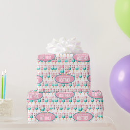Niedliches Personalisiertes IcePop Sommer Geburtst Geschenkpapier