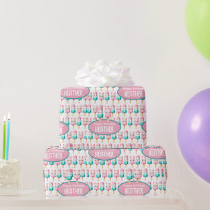 Niedliches Personalisiertes IcePop Sommer Geburtst Geschenkpapier
