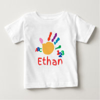 Niedliches Personalisiertes Kid's ABC Handfarbe 12