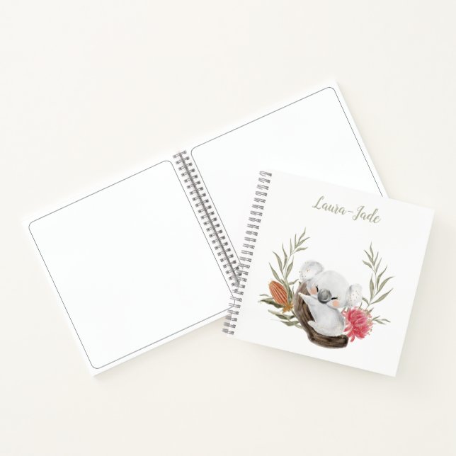 Niedliches Personalisiertes Koala-Notebook Notizbuch (Innenseite)