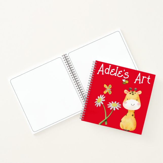 Niedliches Personalisiertes Kunstbuch Notizbuch (Innenseite)