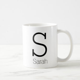 Niedliches personalisiertes Monogramm und Name Kaffeetasse