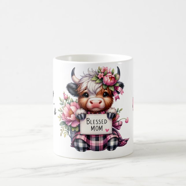 Niedliches Personalisiertes Muttertagsangebot/Kuh Kaffeetasse (Mittel)