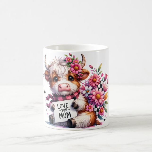 Niedliches Personalisiertes Muttertagsangebot/Kuh Kaffeetasse (Mittel)