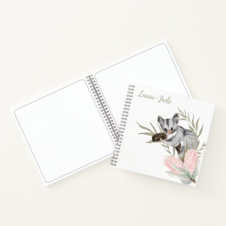 Niedliches Personalisiertes Possum-Notebook Notizbuch