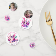 Niedliches Personalisiertes Rosa und Lila Axolotl 