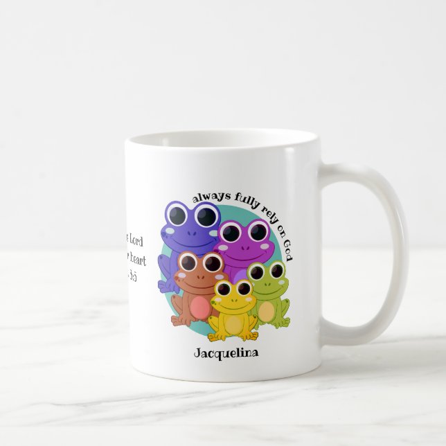 Niedliches Personalisiertes VOLLSTÄNDIG AUF GOD Ch Kaffeetasse (Rechts)