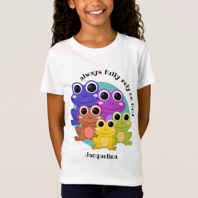 Niedliches Personalisiertes VOLLSTÄNDIG AUF GOD Ch T-Shirt (Vorderseite)