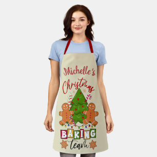 Niedliches Personalisiertes Weihnachtsbackteam Schürze