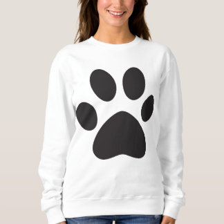 Niedliches Pet Black Prints Women's Basic Sweatshi Sweatshirt