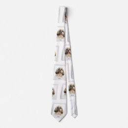 Niedliches Pet Foto Muster Shih Tzu Dog CustoM Krawatte