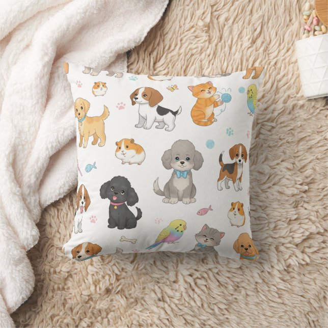 Niedliches Pet Muster Kissen (Decke)