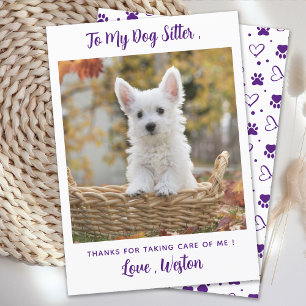 Niedliches Pet Sitter Custom Doppy Puppy Foto Viel Karte