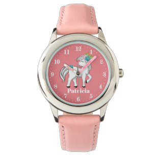 Niedliches Pferd addieren Namensmädchen Armbanduhr