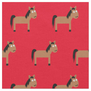 Niedliches Pferd Baby Kinderzimmer Red Stoff