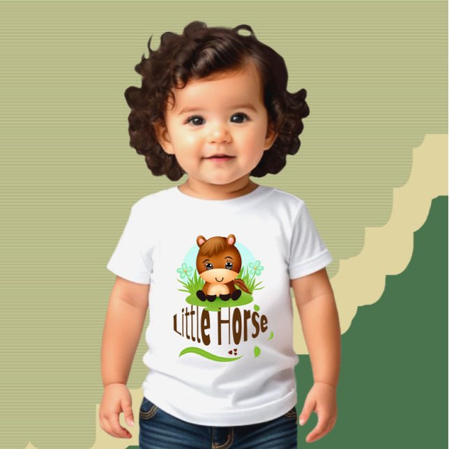 Niedliches Pferd Baby T-shirt (Von Creator hochgeladen)