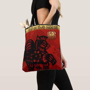 Niedliches Pferd Chinesisches Neujahr Zodiac Gebur Tasche