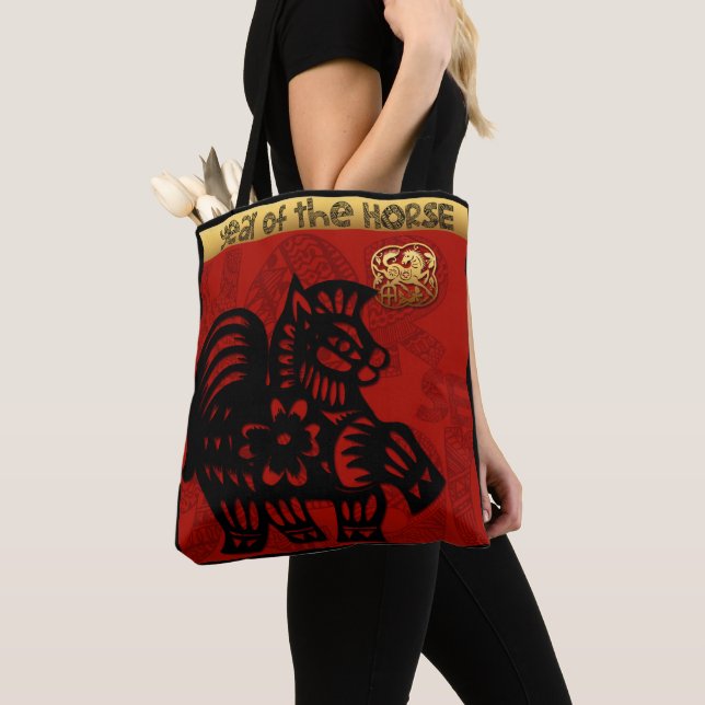 Niedliches Pferd Chinesisches Neujahr Zodiac Gebur Tasche (Von Nahem)