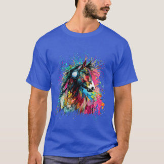 Niedliches Pferd Farbenfrohe Regenbogenfarben für T-Shirt