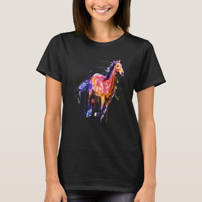 Niedliches Pferd für Pferde Liebhaber des Sports T-Shirt (Vorderseite)