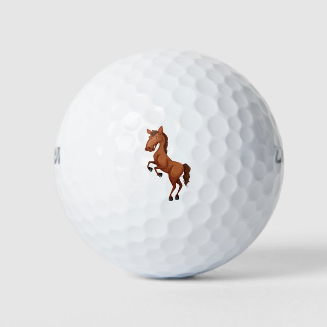 Niedliches Pferd Golfball (Vorderseite)